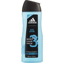 Adidas Ice Dive By Adidas 3 Body, Hair & Face Shower Gel 13.5 Oz (developed With Athletes) For Men