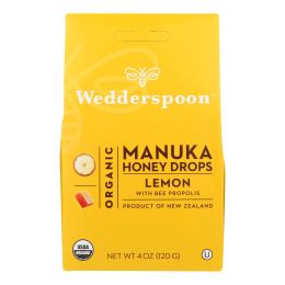 Wedderspoon Drops - Organic - Manuka - 15+ - Lemon - 4 oz (SKU: 1835404)