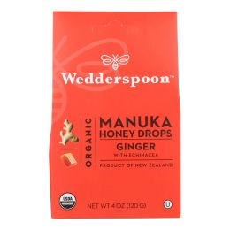 Wedderspoon Drops - Organic - Manuka - 15+ - Ginger - 4 oz (SKU: 1835396)