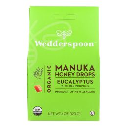 Wedderspoon Drops - Organic - Manuka Honey - Eucalyptus - 4 oz (SKU: 1835412)